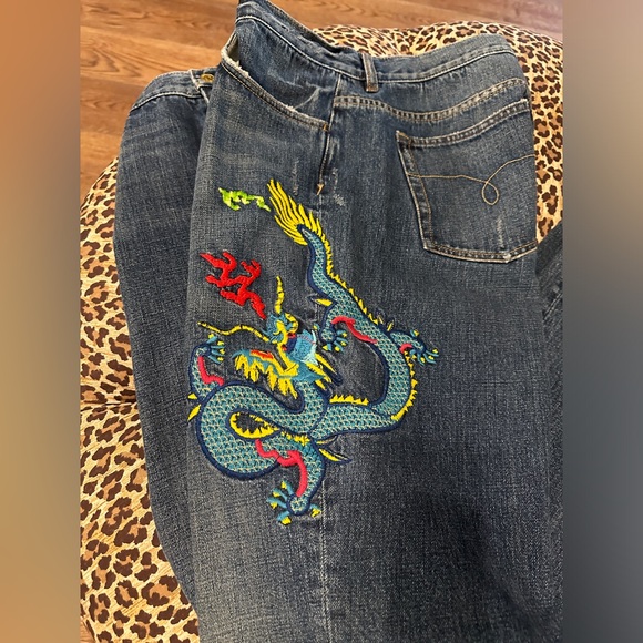 Ralph Lauren Embroidered Dragon Jeans 16 - Picture 2 of 5